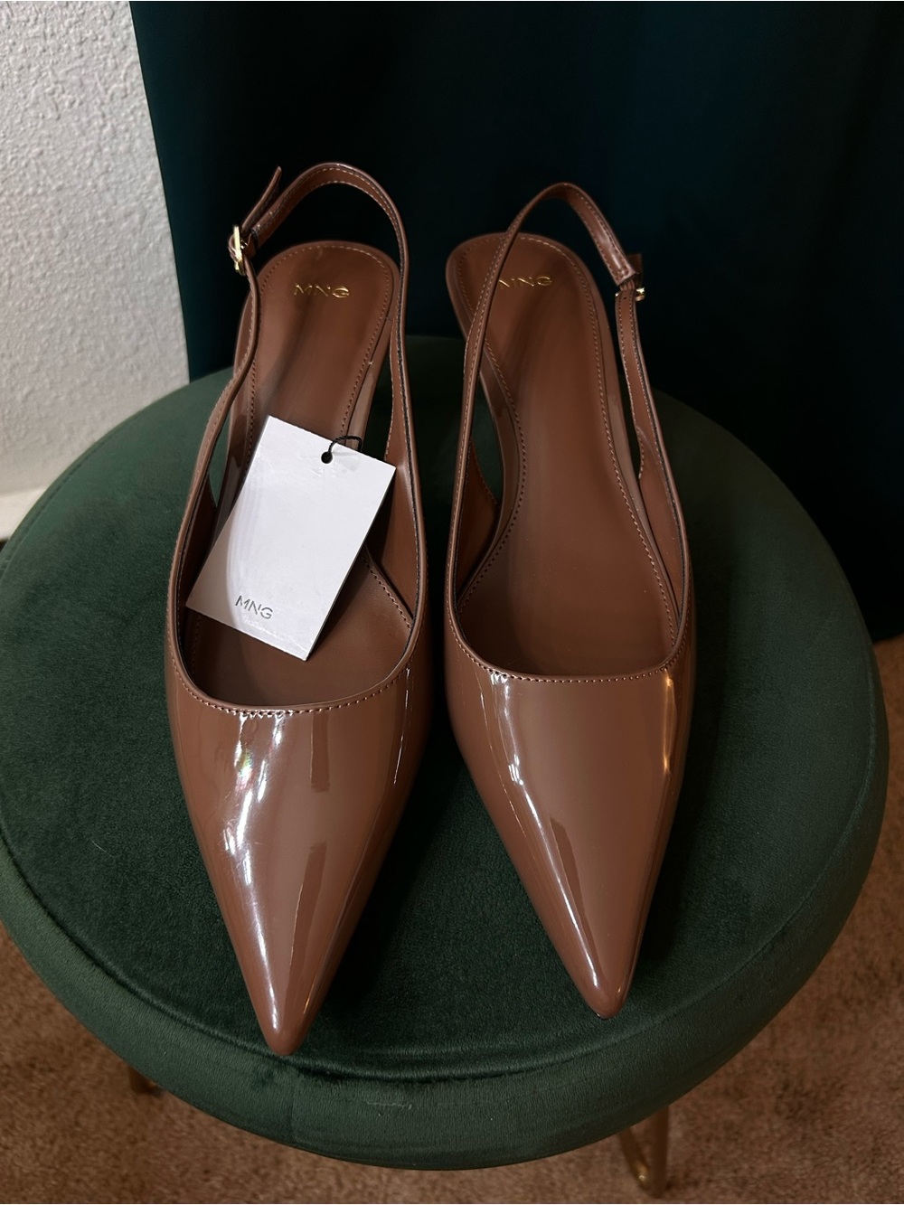 Mango Slingback Kitten Heels